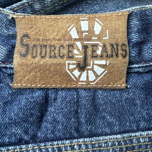 Vtg Source Jeans Mens 38 X 34 Blue Straight Baggy Loose Fit Grunge Y2K - Picture 7 of 10